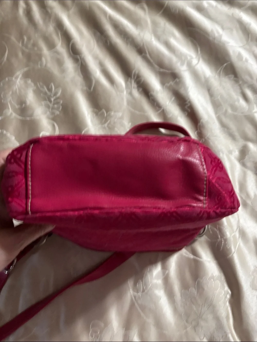 Women’s Croft and Barrow Pink Crossbody Bag with Buckle Accent